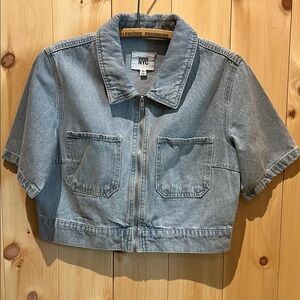 Women's Cropped Trucker Jean Jacket from Madden NYC